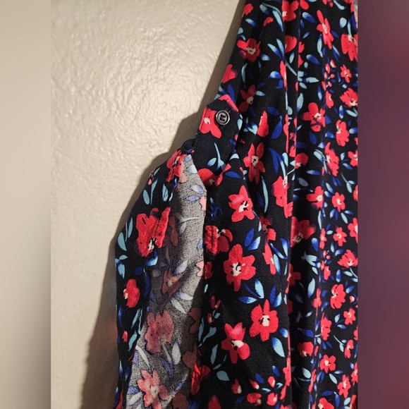 Avenue Val Print Wall Flower V-Neck Short Sleeve Dress Size 26W - Picture 10 of 12